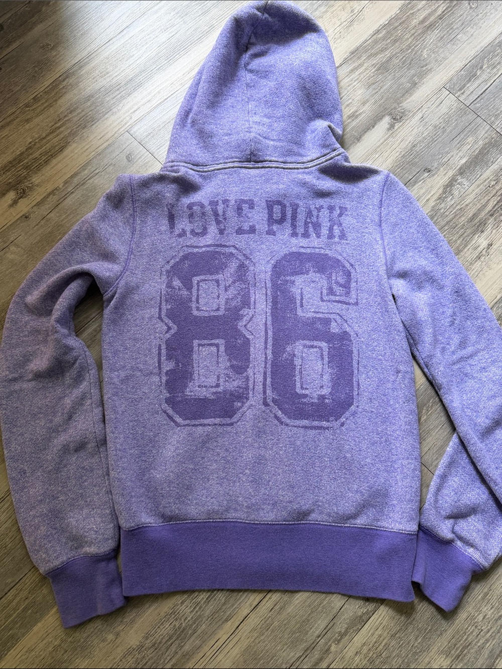 PINK Victoria's Secret Lavender/Purple Zip-Up Hoodie - Picture 4 of 6